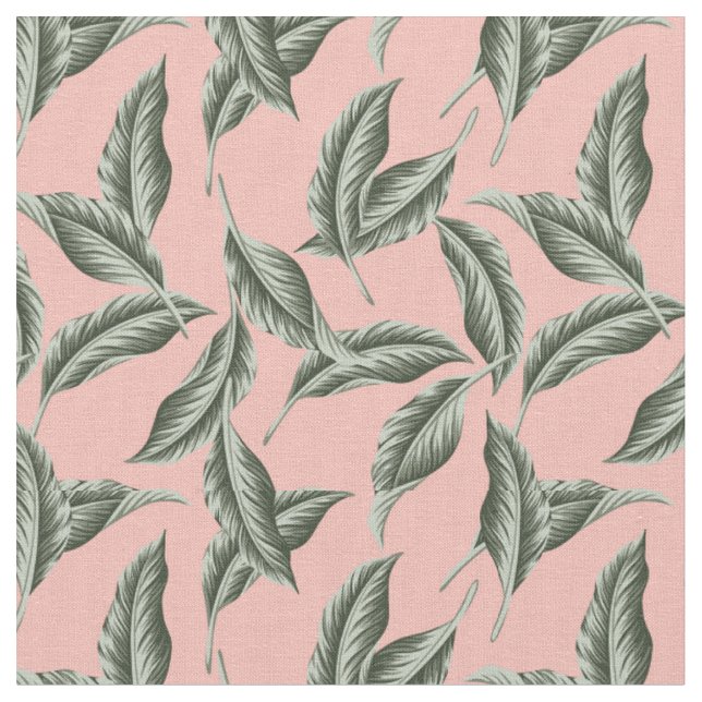 Tissu Motif Feuille du jardin tropical (Fermer)