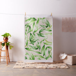 Tissu Motif Feuille Tropical Palm