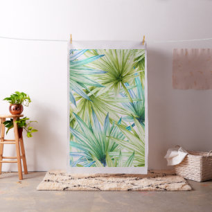 Tissu Motif Feuille Tropical Palm