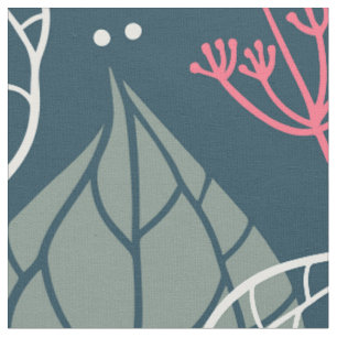 Tissu Motif feuille tropical stylisé