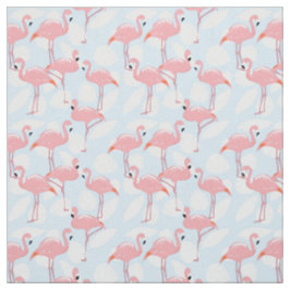 Tissu Motif Flamants roses roses