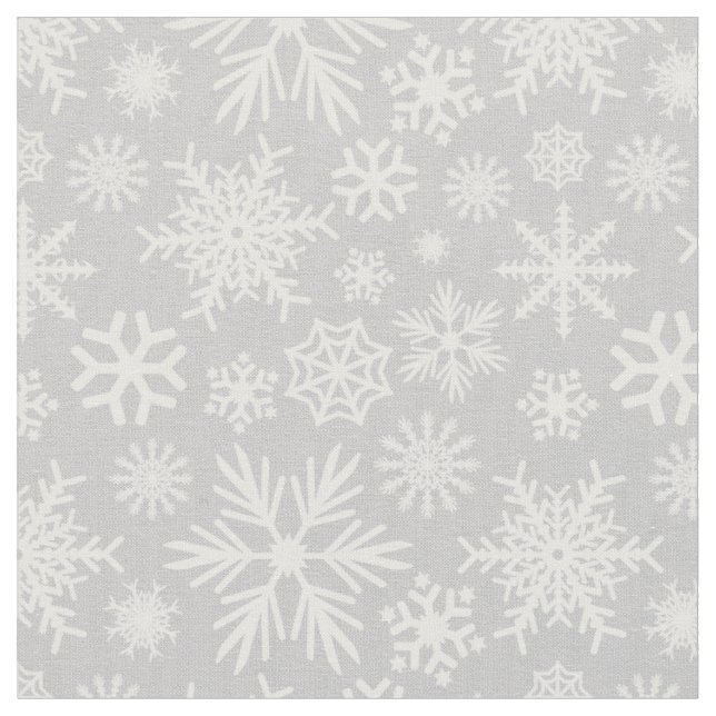Tissu Motif flocons de neige gris hiver Cozy Chic (Fermer)