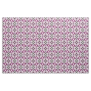 Tissu Motif floral abstrait vibrant