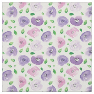 Tissu Motif floral d'aquarelle
