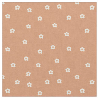 Tissu Motif floral ludique d'Halloween avec sourire rétr