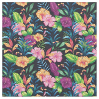 Tissu Motif floral multicolore