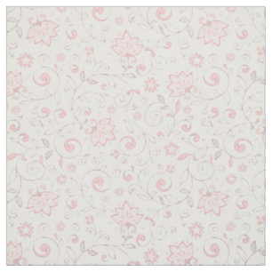 Tissu Motif floral rose-clair élégant