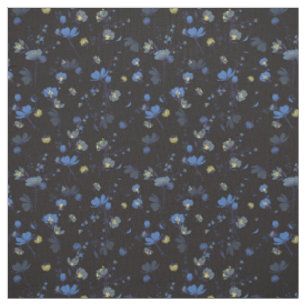 Tissu Motif floral soufflé par vent