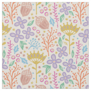 Tissu motif floral vintage de style boho.