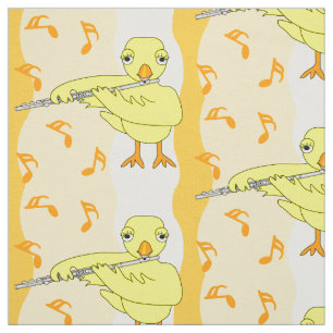 Tissu Motif Flute Chick