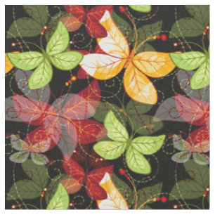 Tissu Motif foncé d'automne