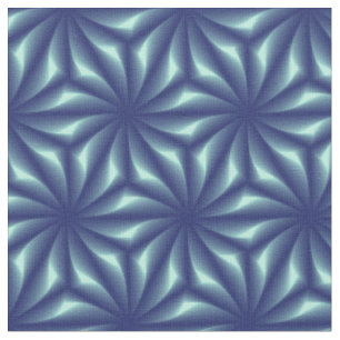 Tissu Motif Fractale Bleu marine