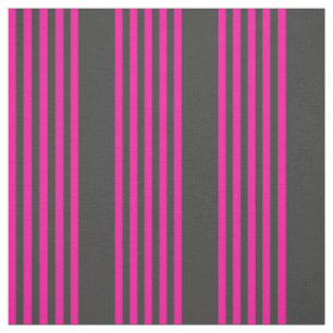 Tissu Motif Fuchsia et charbon de bois cinq bandes