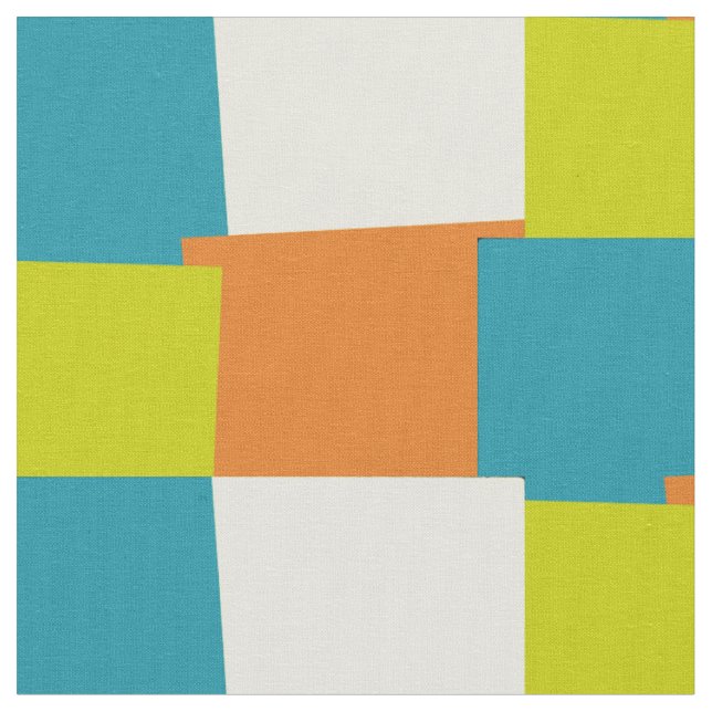 Tissu Motif géométrique abstrait rétro de couleur #10 (Fermer)