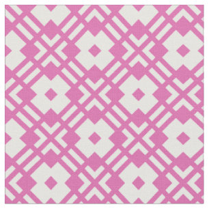 Tissu Motif géométrique abstrait rose
