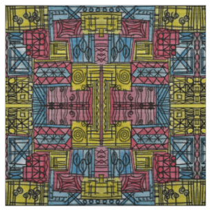 Tissu Motif géométrique Bauhaus moderne excentrique