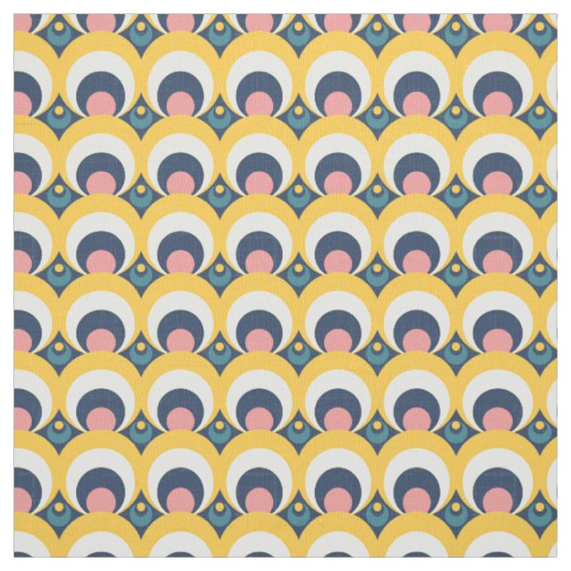 Tissu Motif géométrique de cercle (Échantillon)