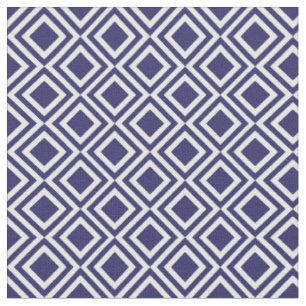 Tissu Motif géométrique de diamant marocain de bleu