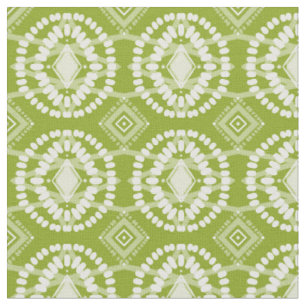 Tissu Motif géométrique de flux vert et blanc