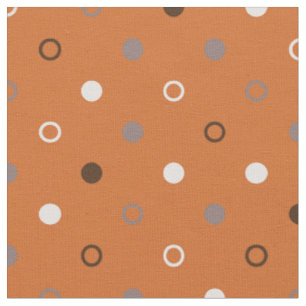 Tissu motif géométrique des pois gris orange rétro