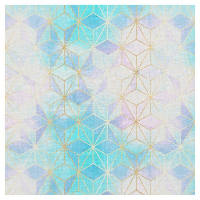 Tissu Motif géométrique en verre Iridescente (Fermer)