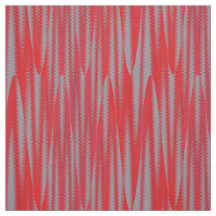 Tissu Motif géométrique gris rouge d'impression de