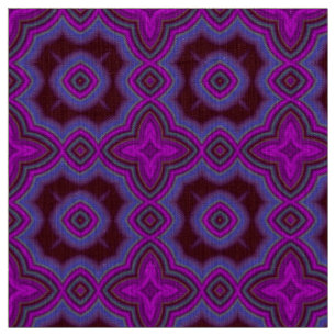 Tissu Motif géométrique marocain bleu et violet