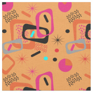 Tissu Motif géométrique moderne du milieu du siècle