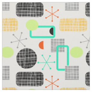 Tissu Motif géométrique moderne frais et lumineux