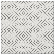 tissu motif géométrique noir et blanc