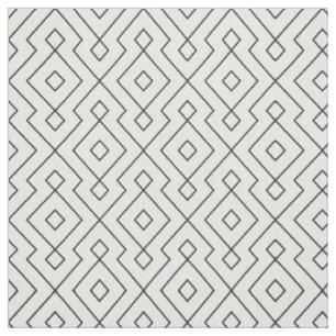 tissu motif géométrique noir et blanc