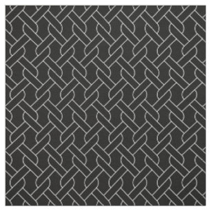 Tissu motif géométrique noir et blanc