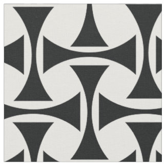 Tissu Motif géométrique noir et blanc