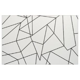 Tissu Motif géométrique noir et blanc moderne simple