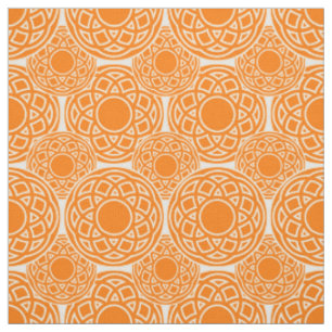 Tissu Motif géométrique orange abstrait