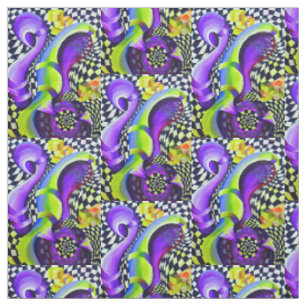Tissu motif géométrique rétro des années 80