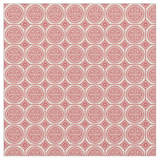 Tissu Motif géométrique traditionnel rouge de Chinois