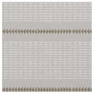 Tissu Motif géométrique tribal gris blanc argile