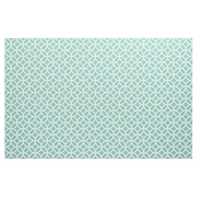 Tissu Motif géométrique turquoise (Yard)