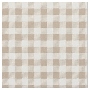 Tissu Motif Gingham Carreaux Vichy Neutre