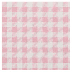Tissu Motif Gingham Rose Vichy à Carreaux Fille