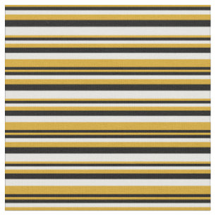 Tissu Motif Goldenrod, Black & White Stripes/Lines