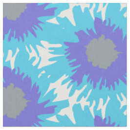 Tissu Motif graphique bleu violet simple pavot