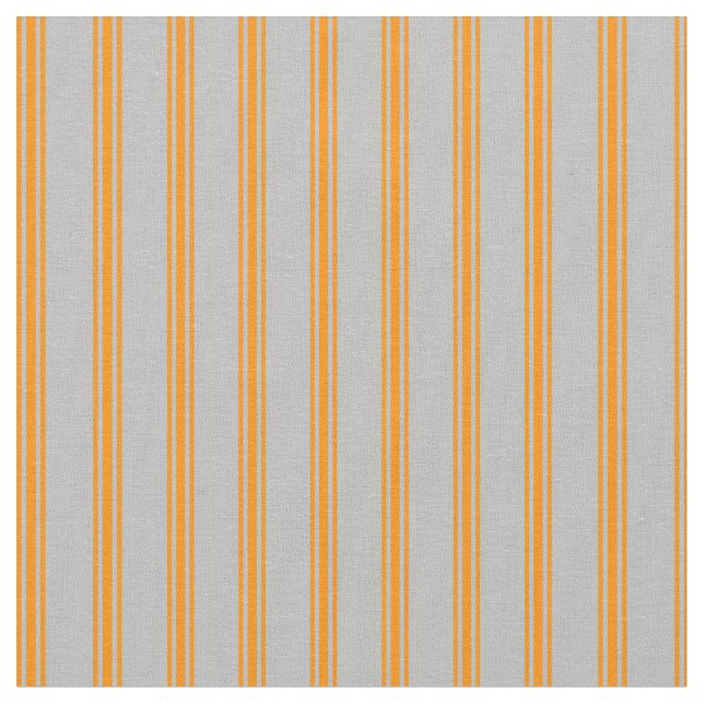 Tissu Motif gris et orange foncé tripé/à nappes (Fermer)