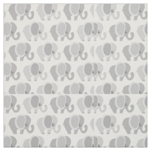 Tissu Motif gris magnifique d'éléphant