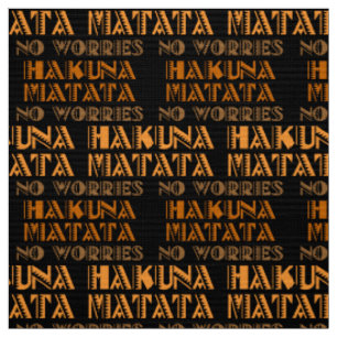 Tissu Motif Hakuna Matata, pas de soucis en swahili