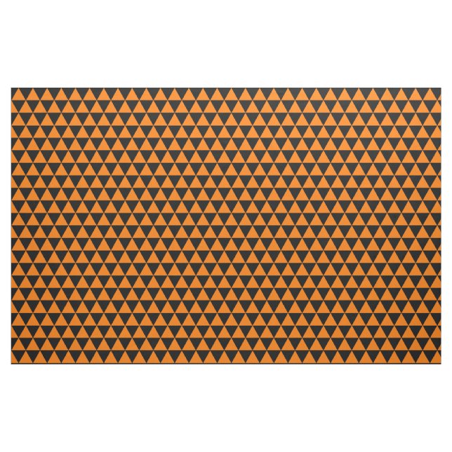 Tissu Motif Halloween Orange Black Modern Triangles (Yard)