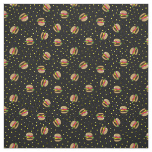 Tissu motif hamburger