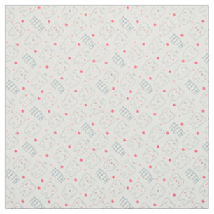 Tissu Motif heureux en pastel de dents