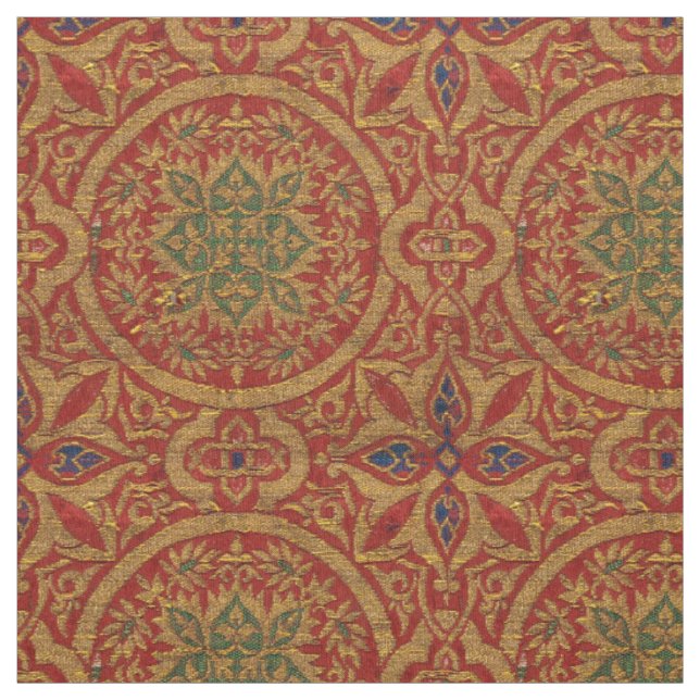 Tissu Motif hispano-mauresque médiéval (Échantillon)